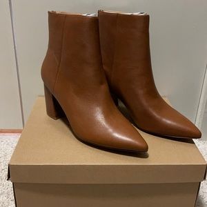 Steve Madden Cognac Leather Booties